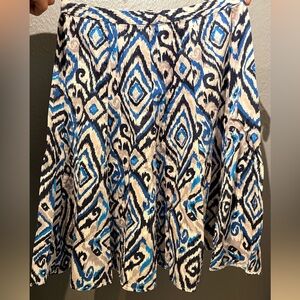 Blue Ikat Print Women’s Skirt
